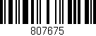 Código de barras (EAN, GTIN, SKU, ISBN): '807675'