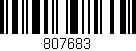Código de barras (EAN, GTIN, SKU, ISBN): '807683'