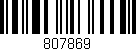 Código de barras (EAN, GTIN, SKU, ISBN): '807869'
