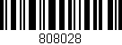 Código de barras (EAN, GTIN, SKU, ISBN): '808028'