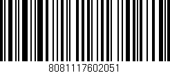 Código de barras (EAN, GTIN, SKU, ISBN): '8081117602051'