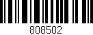 Código de barras (EAN, GTIN, SKU, ISBN): '808502'