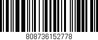 Código de barras (EAN, GTIN, SKU, ISBN): '808736152778'