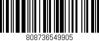 Código de barras (EAN, GTIN, SKU, ISBN): '808736549905'