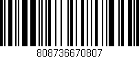 Código de barras (EAN, GTIN, SKU, ISBN): '808736670807'