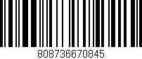 Código de barras (EAN, GTIN, SKU, ISBN): '808736670845'