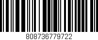 Código de barras (EAN, GTIN, SKU, ISBN): '808736779722'
