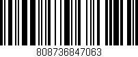 Código de barras (EAN, GTIN, SKU, ISBN): '808736847063'