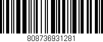 Código de barras (EAN, GTIN, SKU, ISBN): '808736931281'