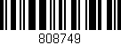Código de barras (EAN, GTIN, SKU, ISBN): '808749'