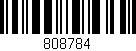 Código de barras (EAN, GTIN, SKU, ISBN): '808784'