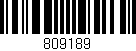 Código de barras (EAN, GTIN, SKU, ISBN): '809189'