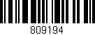 Código de barras (EAN, GTIN, SKU, ISBN): '809194'