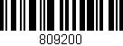Código de barras (EAN, GTIN, SKU, ISBN): '809200'