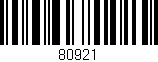 Código de barras (EAN, GTIN, SKU, ISBN): '80921'