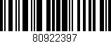 Código de barras (EAN, GTIN, SKU, ISBN): '80922397'