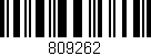 Código de barras (EAN, GTIN, SKU, ISBN): '809262'