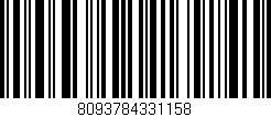 Código de barras (EAN, GTIN, SKU, ISBN): '8093784331158'