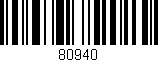 Código de barras (EAN, GTIN, SKU, ISBN): '80940'