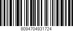 Código de barras (EAN, GTIN, SKU, ISBN): '8094704931724'