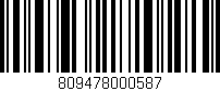 Código de barras (EAN, GTIN, SKU, ISBN): '809478000587'