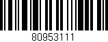 Código de barras (EAN, GTIN, SKU, ISBN): '80953111'