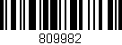 Código de barras (EAN, GTIN, SKU, ISBN): '809982'