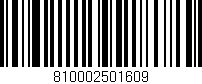 Código de barras (EAN, GTIN, SKU, ISBN): '810002501609'