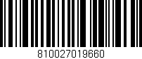 Código de barras (EAN, GTIN, SKU, ISBN): '810027019660'