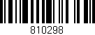 Código de barras (EAN, GTIN, SKU, ISBN): '810298'