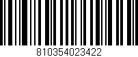 Código de barras (EAN, GTIN, SKU, ISBN): '810354023422'
