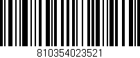 Código de barras (EAN, GTIN, SKU, ISBN): '810354023521'