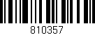 Código de barras (EAN, GTIN, SKU, ISBN): '810357'