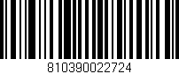 Código de barras (EAN, GTIN, SKU, ISBN): '810390022724'
