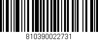 Código de barras (EAN, GTIN, SKU, ISBN): '810390022731'