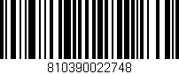 Código de barras (EAN, GTIN, SKU, ISBN): '810390022748'