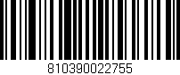 Código de barras (EAN, GTIN, SKU, ISBN): '810390022755'
