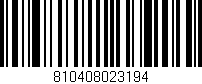 Código de barras (EAN, GTIN, SKU, ISBN): '810408023194'