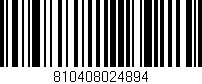 Código de barras (EAN, GTIN, SKU, ISBN): '810408024894'