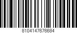 Código de barras (EAN, GTIN, SKU, ISBN): '8104147676684'