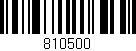 Código de barras (EAN, GTIN, SKU, ISBN): '810500'