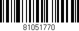 Código de barras (EAN, GTIN, SKU, ISBN): '81051770'