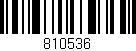 Código de barras (EAN, GTIN, SKU, ISBN): '810536'