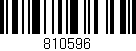 Código de barras (EAN, GTIN, SKU, ISBN): '810596'