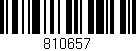 Código de barras (EAN, GTIN, SKU, ISBN): '810657'