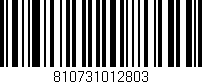 Código de barras (EAN, GTIN, SKU, ISBN): '810731012803'