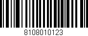 Código de barras (EAN, GTIN, SKU, ISBN): '8108010123'