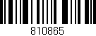 Código de barras (EAN, GTIN, SKU, ISBN): '810865'