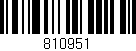 Código de barras (EAN, GTIN, SKU, ISBN): '810951'