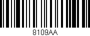 Código de barras (EAN, GTIN, SKU, ISBN): '8109AA'